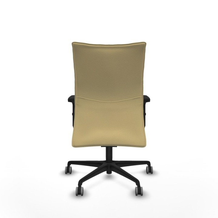 Albacete confidente sincro similpiel crema brazos 2D base nailon ruedas 65mm engomadas