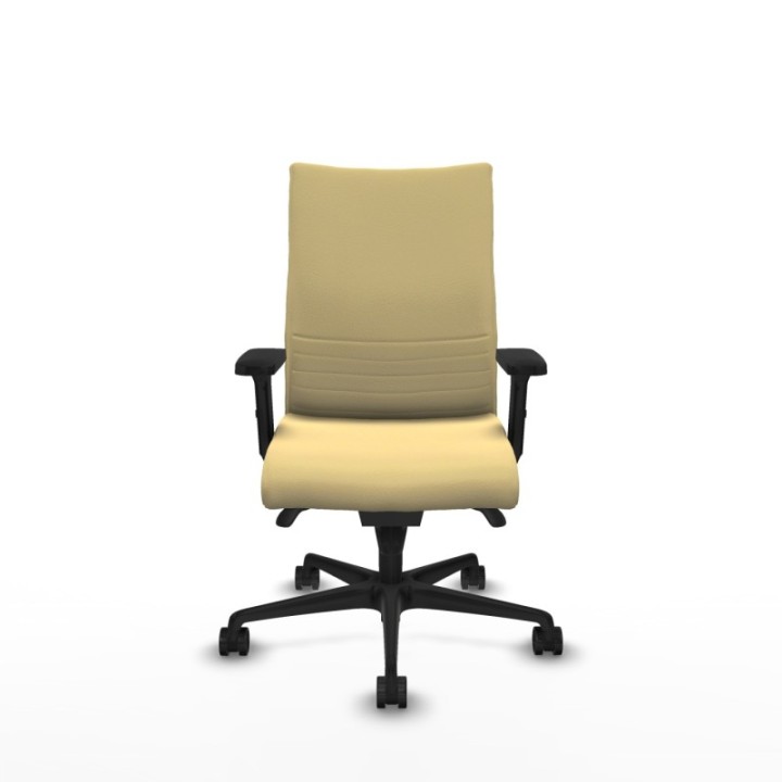 Albacete confidente sincro similpiel crema brazos 2D base nailon ruedas 65 mm nailon