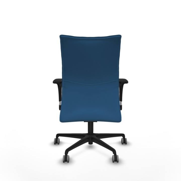 Albacete confidente sincro similpiel azul claro brazos 1D base nailon ruedas 65mm engomadas