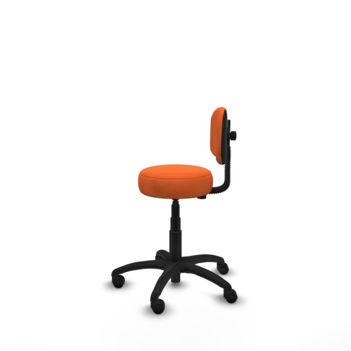 Silla Llanos giratorio bali naranja base poliamida 600 ruedas nailon 50
