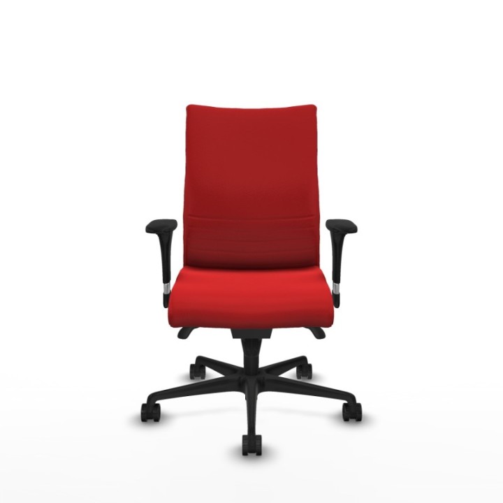 Albacete confidente sincro similpiel rojo brazos 1D base nailon ruedas 65 mm nailon