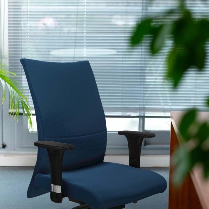 Albacete confidente sincro similpiel marrón brazos 1D base nailon ruedas 65mm engomadas