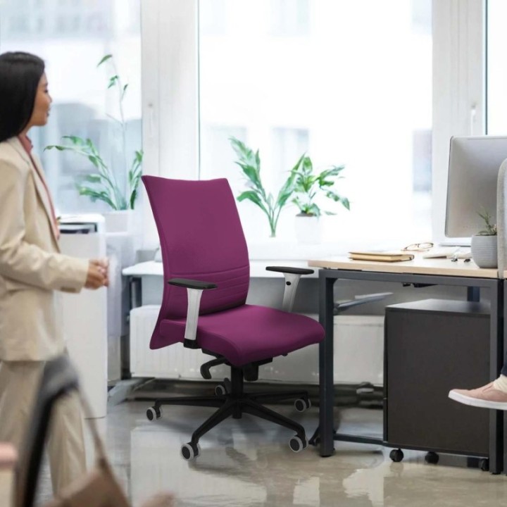 Albacete confidente sincro similpiel turquesa brazos 1D blancos base nailon ruedas 65mm engomadas