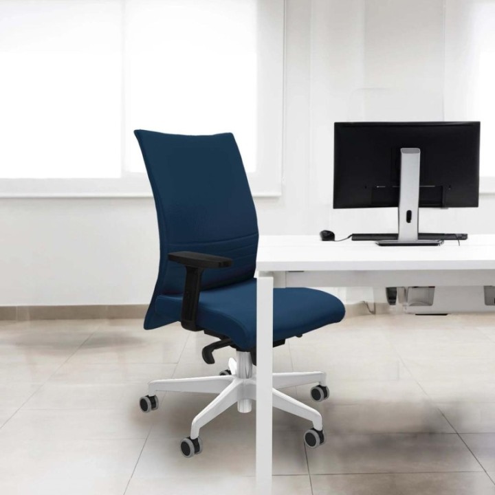 Albacete confidente sincro similpiel turquesa brazos 2D base blanca ruedas 65mm engomadas