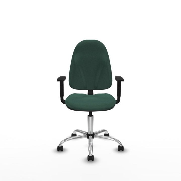 Algarra CP bali verde botella brazos 1D base cromada ruedas autofrenantes 50mm