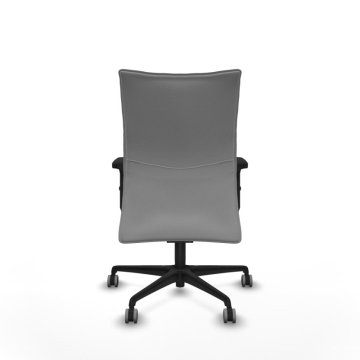 Albacete confidente sincro similpiel gris claro brazos 2D base nailon ruedas 65mm engomadas