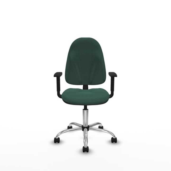 Algarra CP bali verde botella brazos 1D base cromada ruedas nailon 50mm