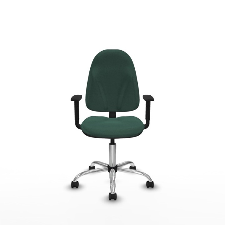 Algarra CP bali verde botella brazos 1D base cromada ruedas engomadas 50mm