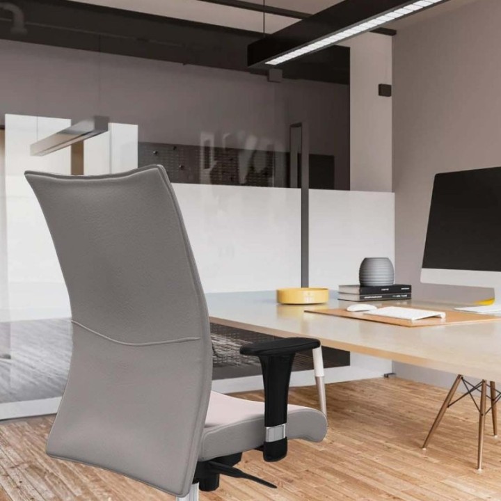 Albacete confidente sincro similpiel verde botella brazos 1D base aluminio ruedas 65 mm nailon