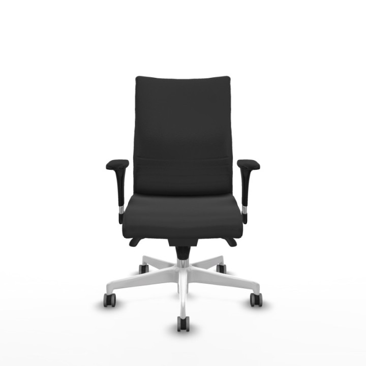 Albacete confidente sincro similpiel gris oscuro brazos 1D base blanca ruedas 65mm engomadas