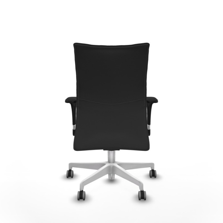 Albacete confidente sincro similpiel gris oscuro brazos 1D base blanca ruedas 65mm engomadas