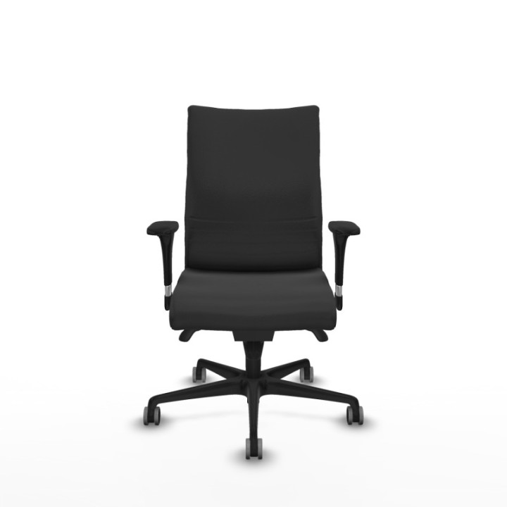 Albacete confidente sincro similpiel gris oscuro brazos 1D base nailon ruedas 65mm engomadas