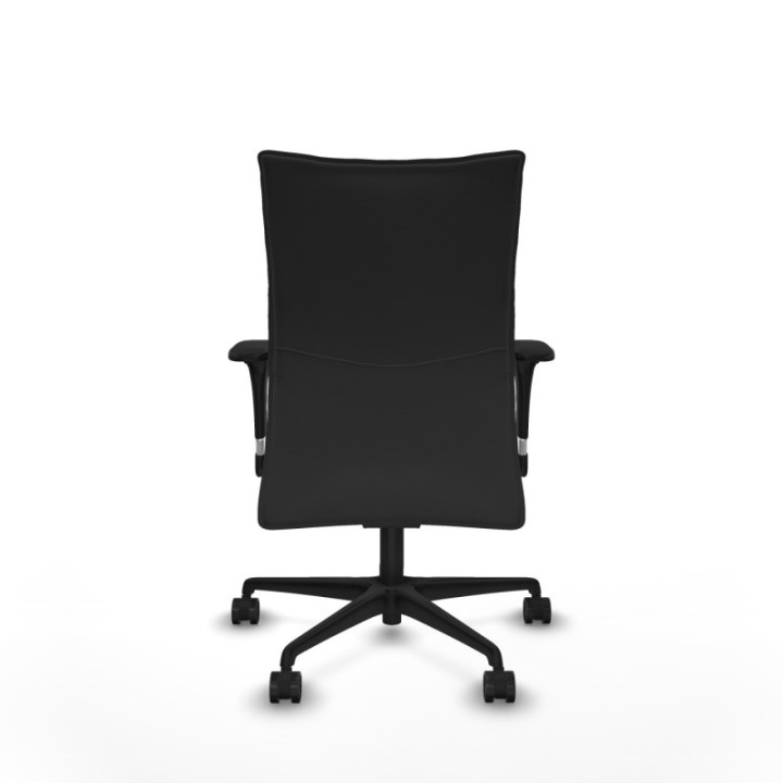 Albacete confidente sincro similpiel gris oscuro brazos 1D base nailon ruedas 65 mm nailon