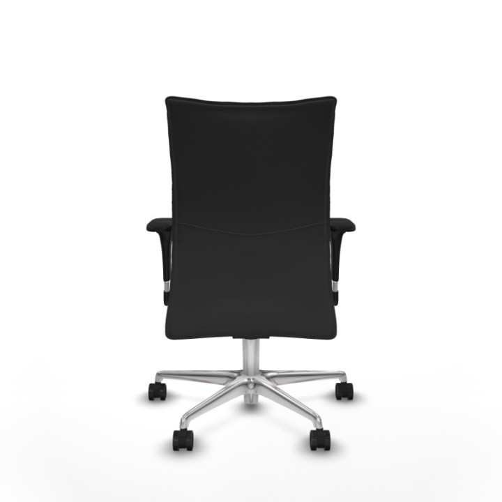 Albacete confidente sincro similpiel gris oscuro brazos 1D base aluminio ruedas 65 mm nailon