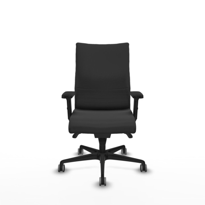 Albacete confidente sincro similpiel gris oscuro brazos 2D base nailon ruedas 65mm engomadas