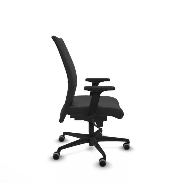 Albacete confidente sincro similpiel gris oscuro brazos 2D base nailon ruedas 65mm engomadas