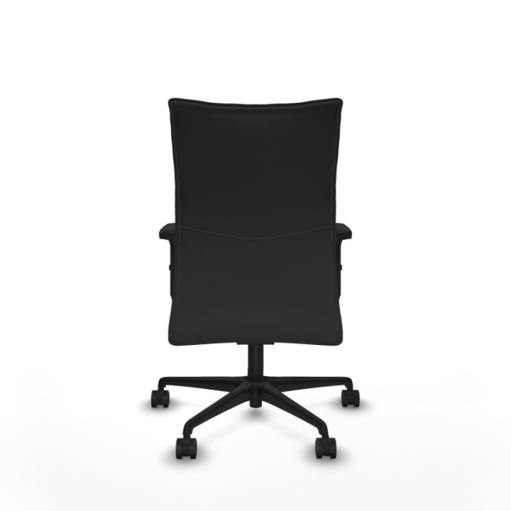 Albacete confidente sincro similpiel gris oscuro brazos 2D base nailon ruedas 65 mm nailon