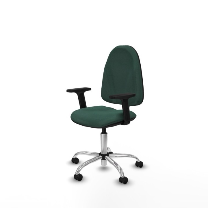 Algarra CP bali verde botella brazos 2D base cromada ruedas autofrenantes 50mm