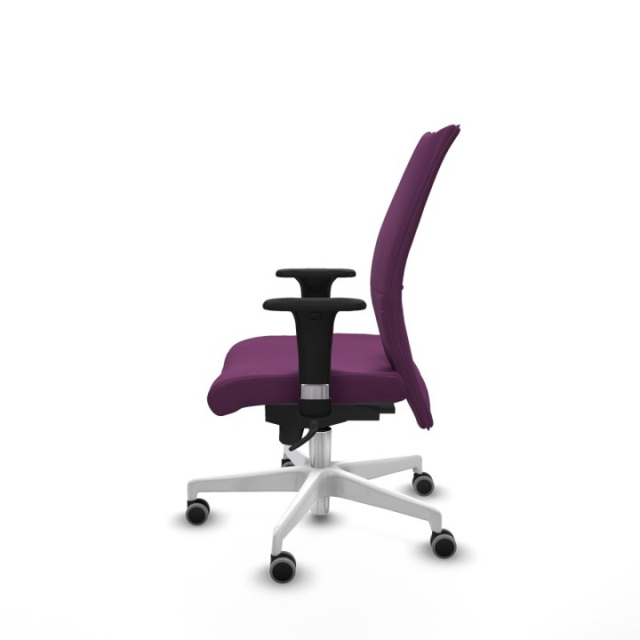 Albacete confidente sincro similpiel morado brazos 1D base blanca ruedas 65mm engomadas