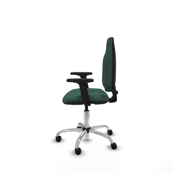 Algarra CP bali verde botella brazos 2D base cromada ruedas autofrenantes 50mm