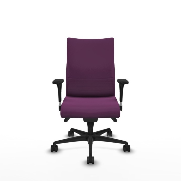 Albacete confidente sincro similpiel morado brazos 1D base nailon ruedas 65 mm nailon