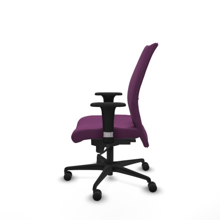 Albacete confidente sincro similpiel morado brazos 1D base nailon ruedas 65 mm nailon