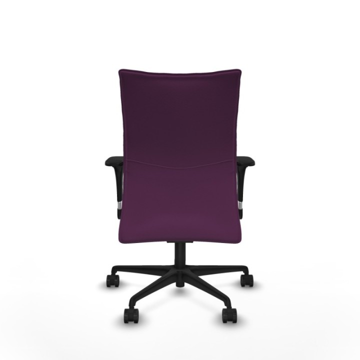 Albacete confidente sincro similpiel morado brazos 1D base nailon ruedas 65 mm nailon