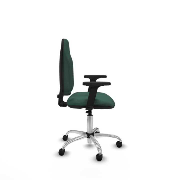 Algarra CP bali verde botella brazos 2D base cromada ruedas autofrenantes 50mm