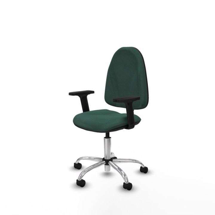 Algarra CP bali verde botella brazos 2D base cromada ruedas nailon 50mm