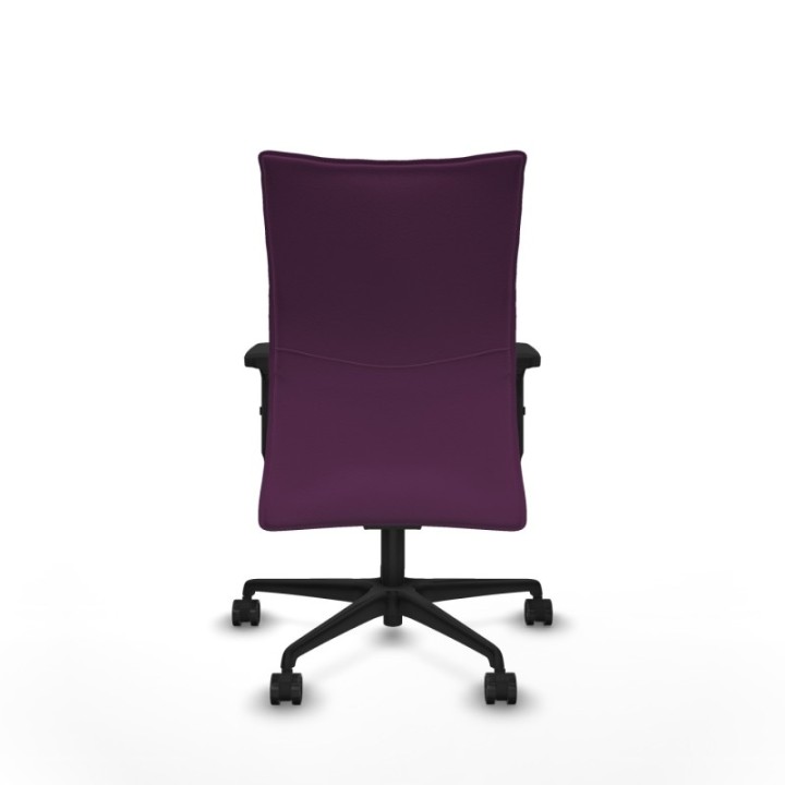 Albacete confidente sincro similpiel morado brazos 2D base nailon ruedas 65 mm nailon