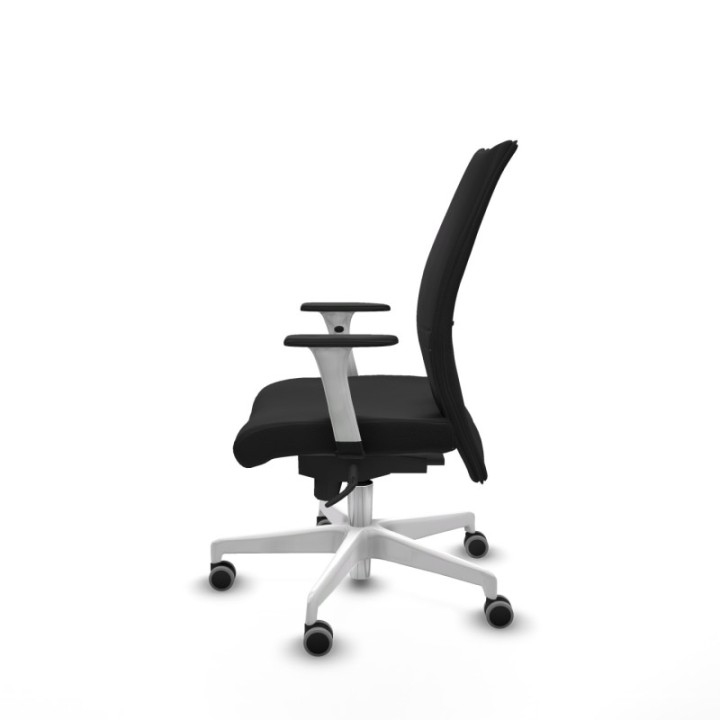 Albacete confidente sincro similpiel negro brazos 1D blancos base blanca ruedas 65mm engomadas