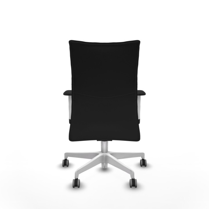 Albacete confidente sincro similpiel negro brazos 1D blancos base blanca ruedas 65mm engomadas