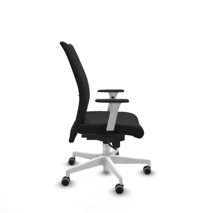 Albacete confidente sincro similpiel negro brazos 1D blancos base blanca ruedas 65mm engomadas