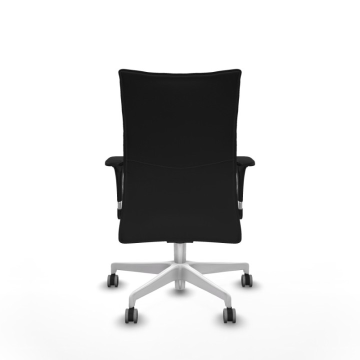 Albacete confidente sincro similpiel negro brazos 1D base blanca ruedas 65mm engomadas