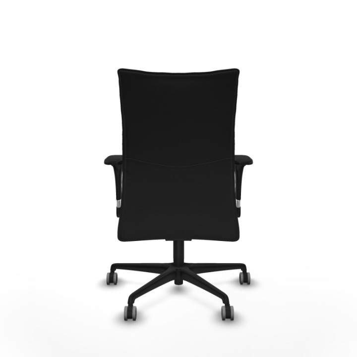 Albacete confidente sincro similpiel negro brazos 1D base nailon ruedas 65mm engomadas