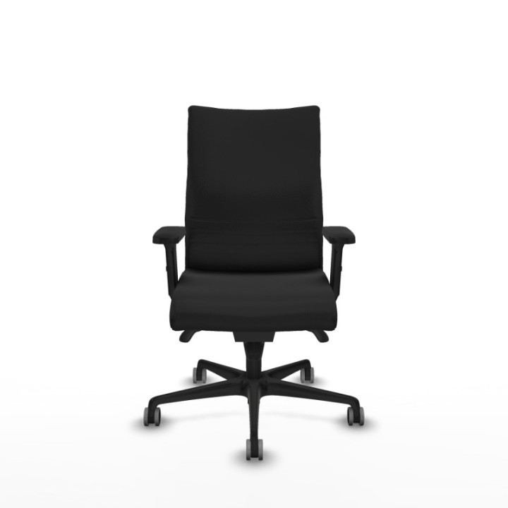 Albacete confidente sincro similpiel negro brazos 2D base nailon ruedas 65mm engomadas