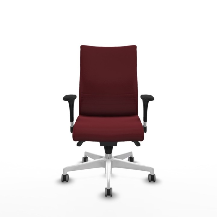 Albacete confidente sincro similpiel granate brazos 1D base blanca ruedas 65mm engomadas