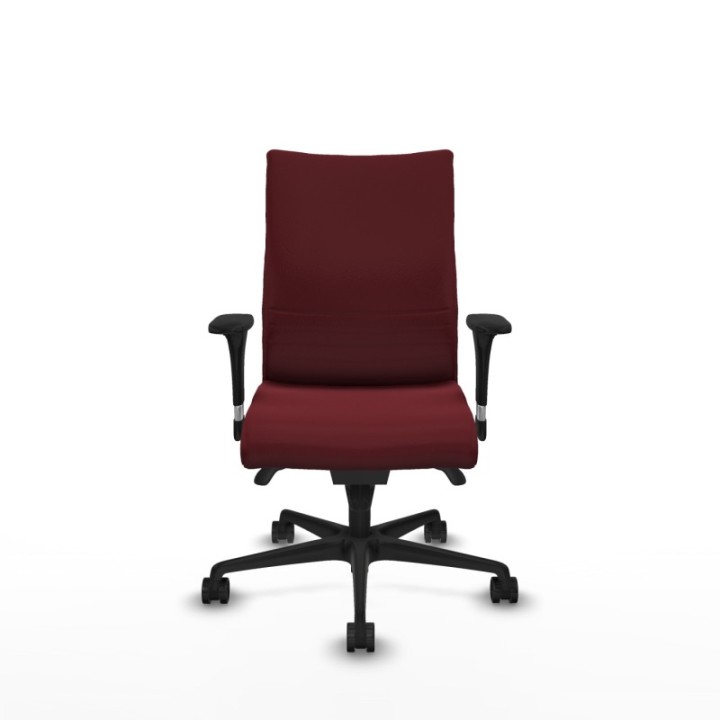 Albacete confidente sincro similpiel granate brazos 1D base nailon ruedas 65 mm nailon