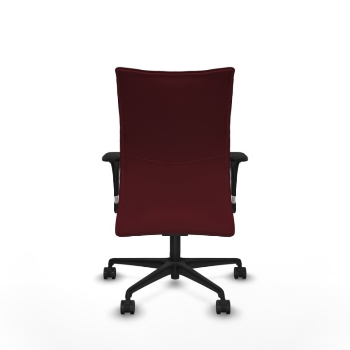 Albacete confidente sincro similpiel granate brazos 1D base nailon ruedas 65 mm nailon