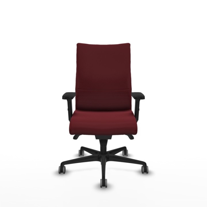 Albacete confidente sincro similpiel granate brazos 2D base nailon ruedas 65mm engomadas