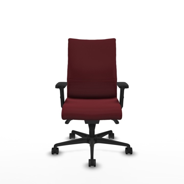 Albacete confidente sincro similpiel granate brazos 2D base nailon ruedas 65 mm nailon