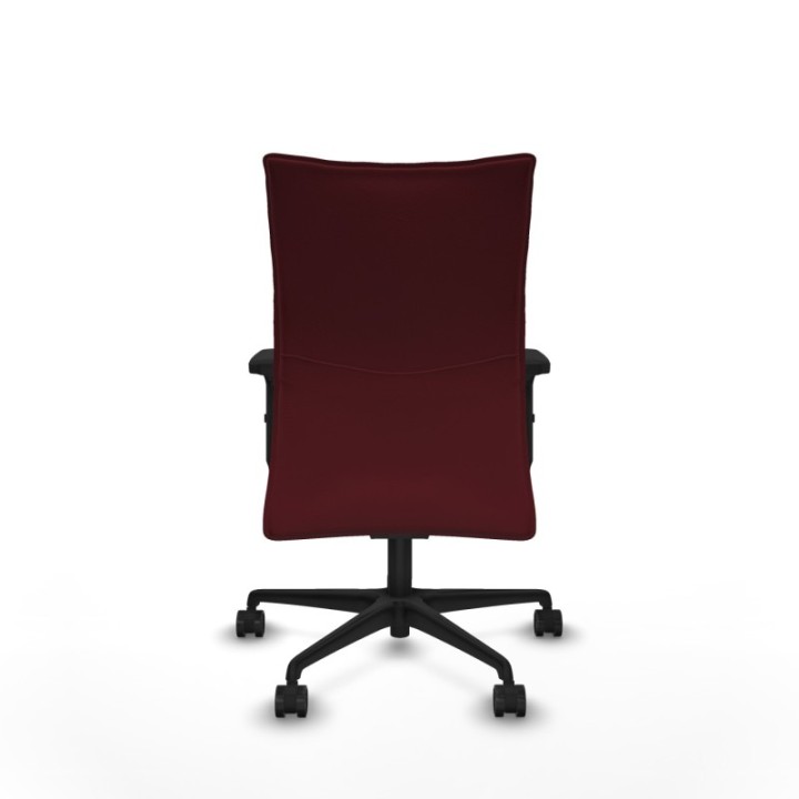 Albacete confidente sincro similpiel granate brazos 2D base nailon ruedas 65 mm nailon