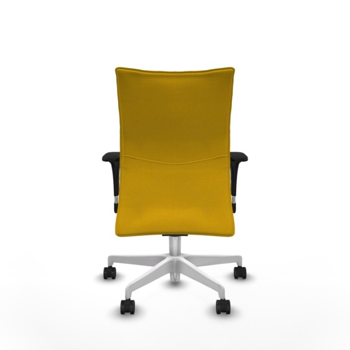 Albacete confidente XL sincro bali amarillo brazos 1D cromados base blanca ruedas 65 mm nailon