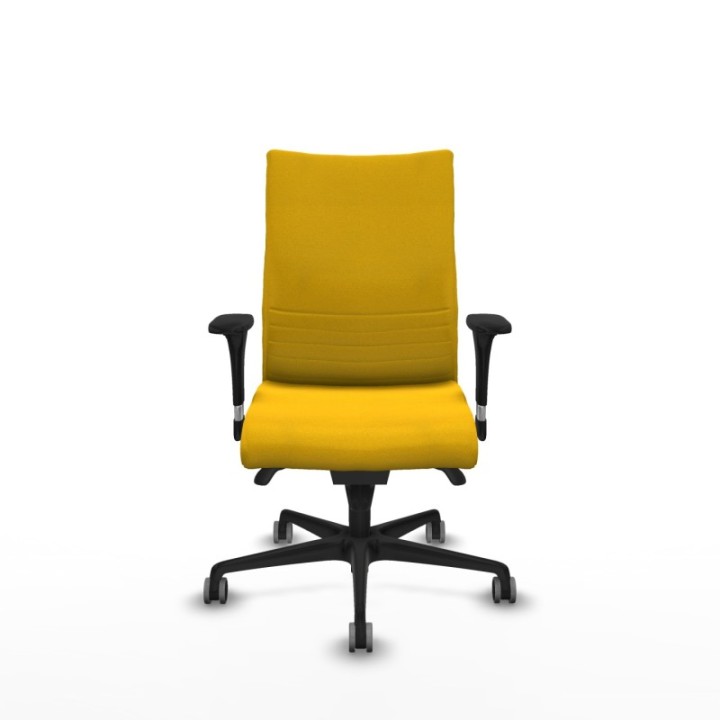 Albacete confidente XL sincro bali amarillo brazos 1D cromados base nailon ruedas 65mm engomadas