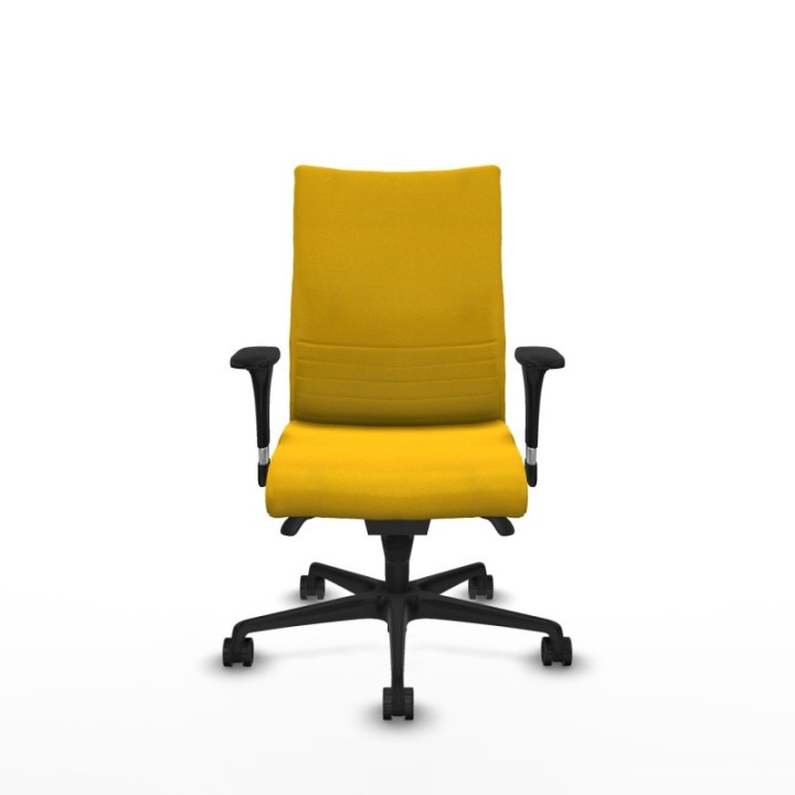 Albacete confidente XL sincro bali amarillo brazos 1D cromados base nailon ruedas 65 mm nailon