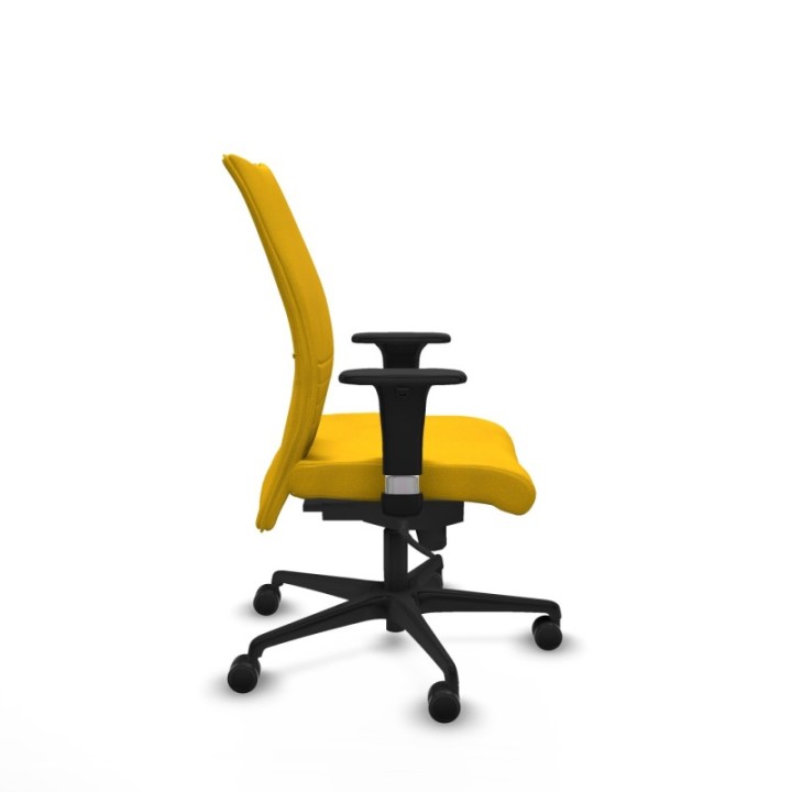 Albacete confidente XL sincro bali amarillo brazos 1D cromados base nailon ruedas 65 mm nailon