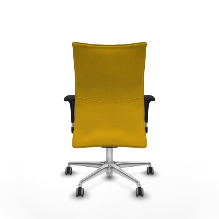 Albacete confidente XL sincro bali amarillo brazos 1D cromados base aluminio ruedas 65mm engomadas