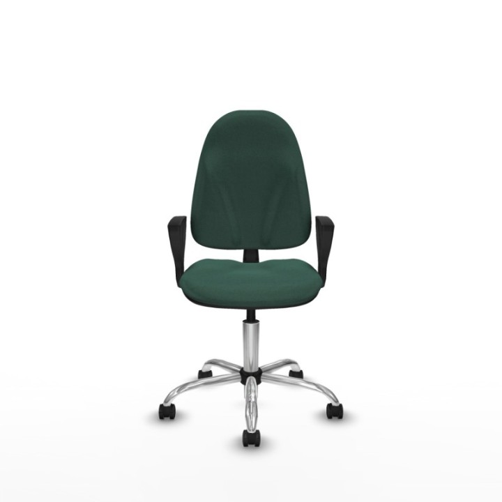 Algarra CP bali verde botella brazos fijos base cromada ruedas autofrenantes 50mm