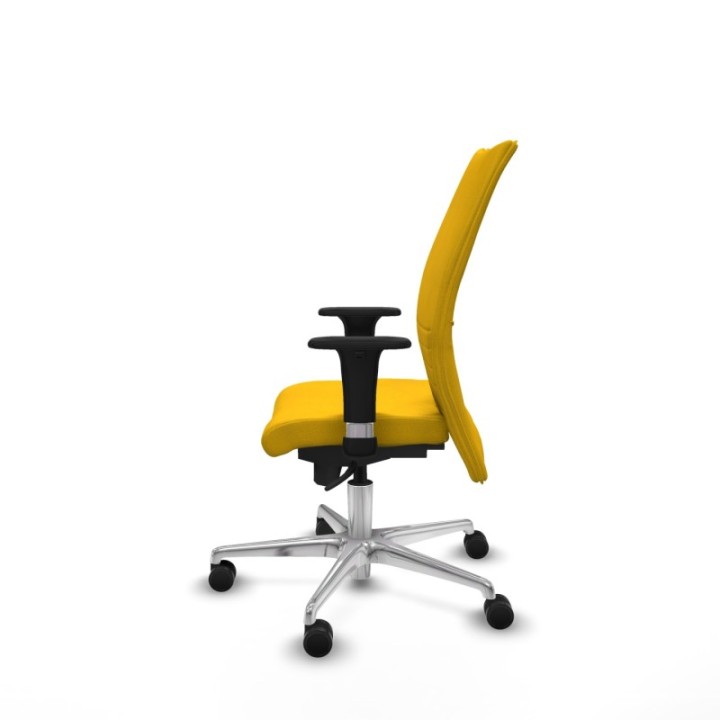 Albacete confidente XL sincro bali amarillo brazos 1D cromados base aluminio ruedas 65 mm nailon