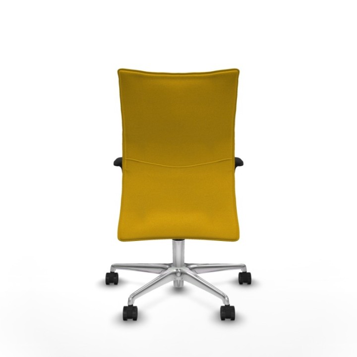 Albacete confidente XL sincro bali amarillo brazos 1D cromados base aluminio ruedas 65 mm nailon